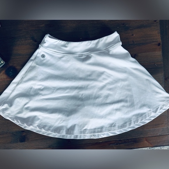 White Women’s Athletic Mini Skirt - Picture 4 of 8